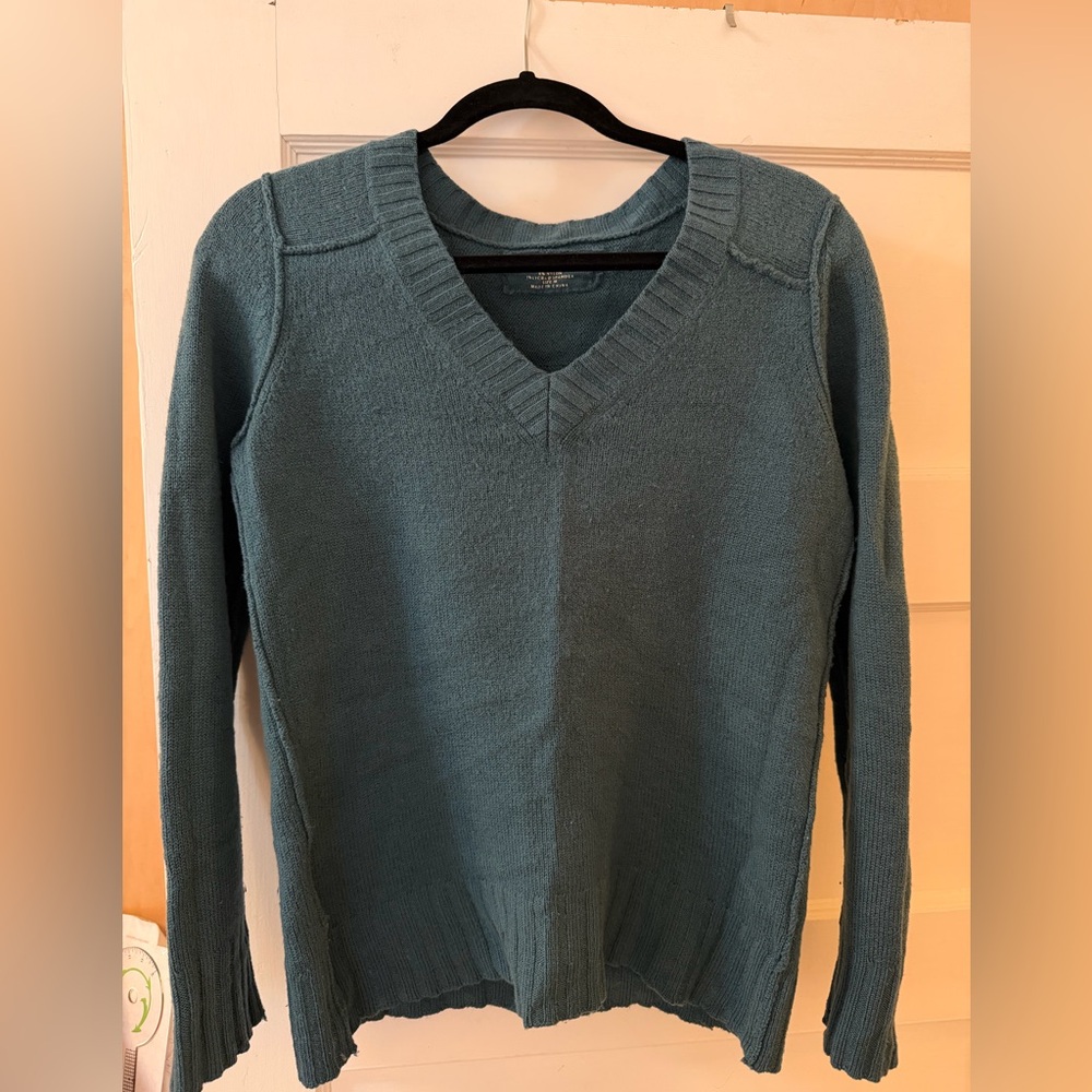 Banana Republic Teal V-Neck Sweater
